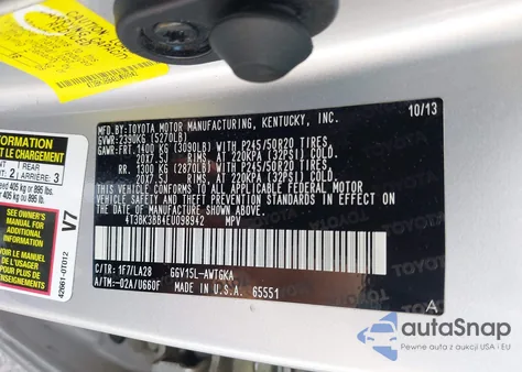 2014 Toyota Venza Le/Xle/Limited from USA, damaged, VIN 4T3BK3BB4EU098942